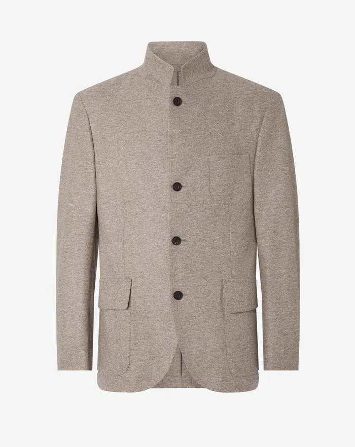 Corneliani Jackets Beige Wool Jersey Jacket For Men 8211 Men