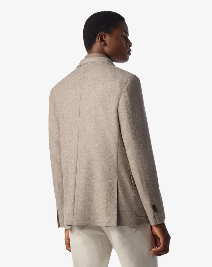 Corneliani Jackets Beige Wool Jersey Jacket For Men 8211 Men