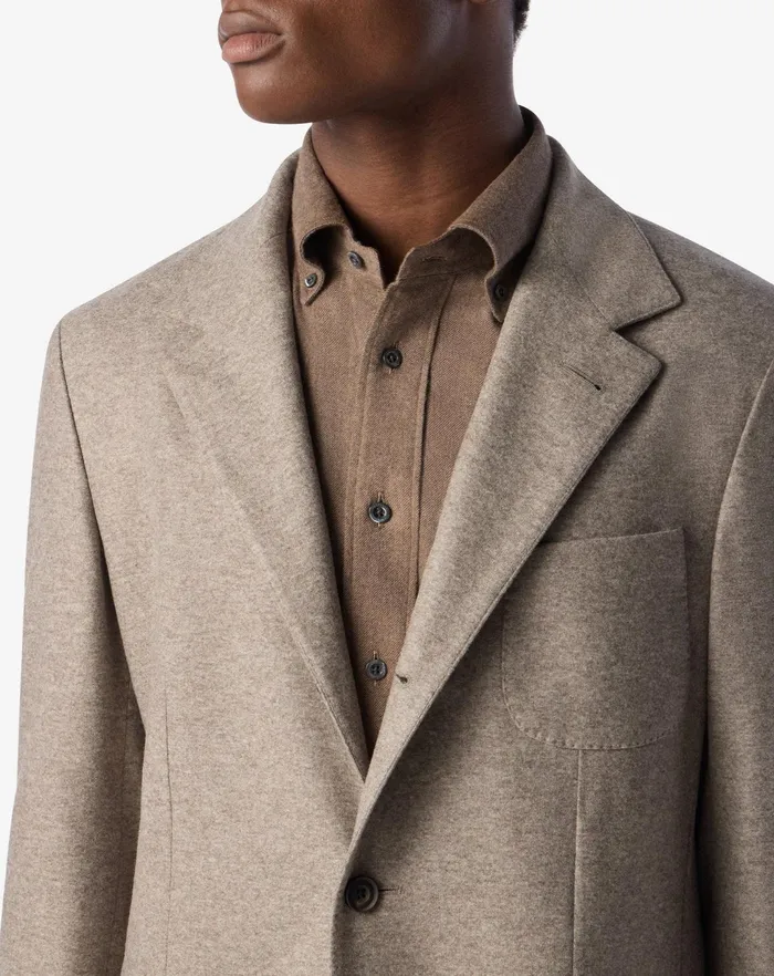 Corneliani Jackets Beige Wool Jersey Jacket For Men 8211 Men