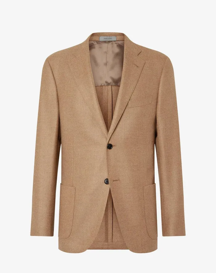 Corneliani Jackets Camel Beige Wool And Cashmere Jacket For Men 8211 Men