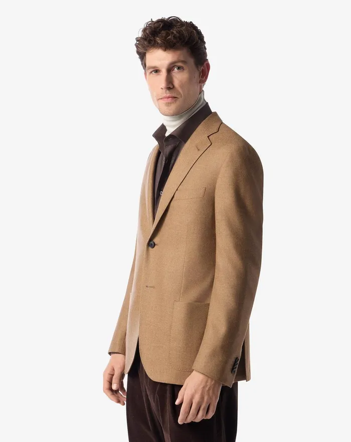 Corneliani Jackets Camel Beige Wool And Cashmere Jacket For Men 8211 Men