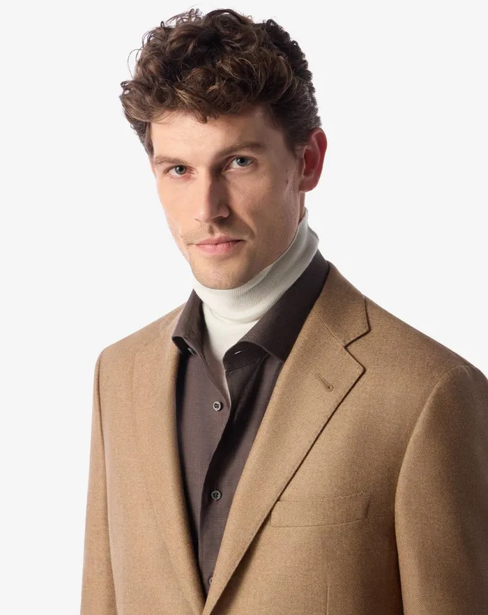 Corneliani Jackets Camel Beige Wool And Cashmere Jacket For Men 8211 Men