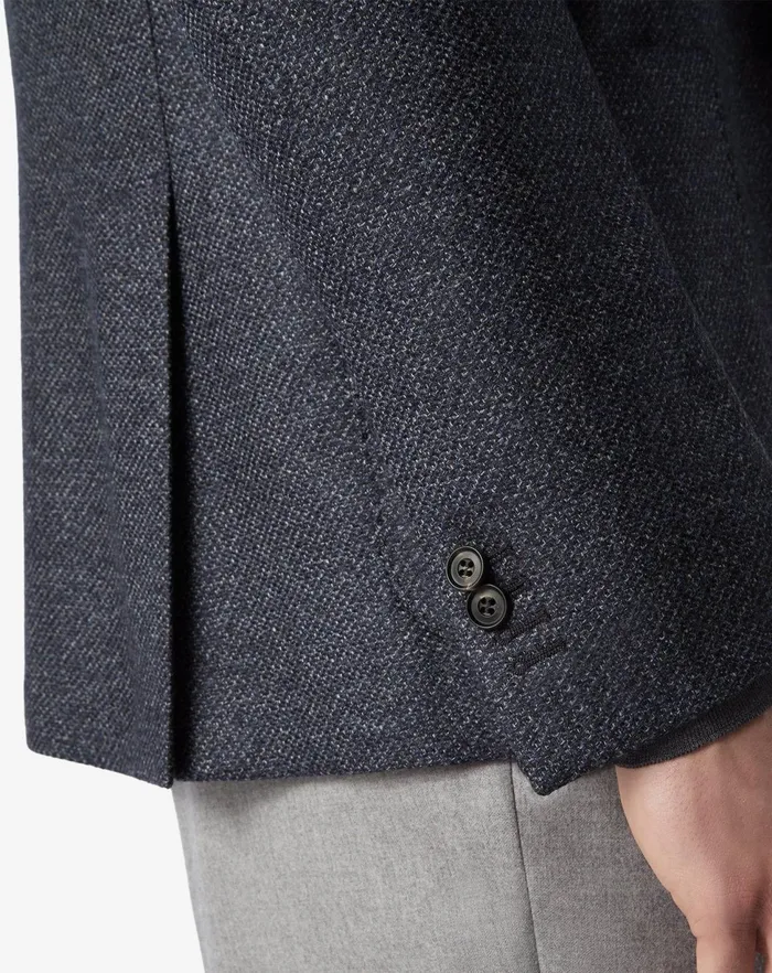 Corneliani Jackets Navy Blue Wool Twill Jacket For Men 8211 Men