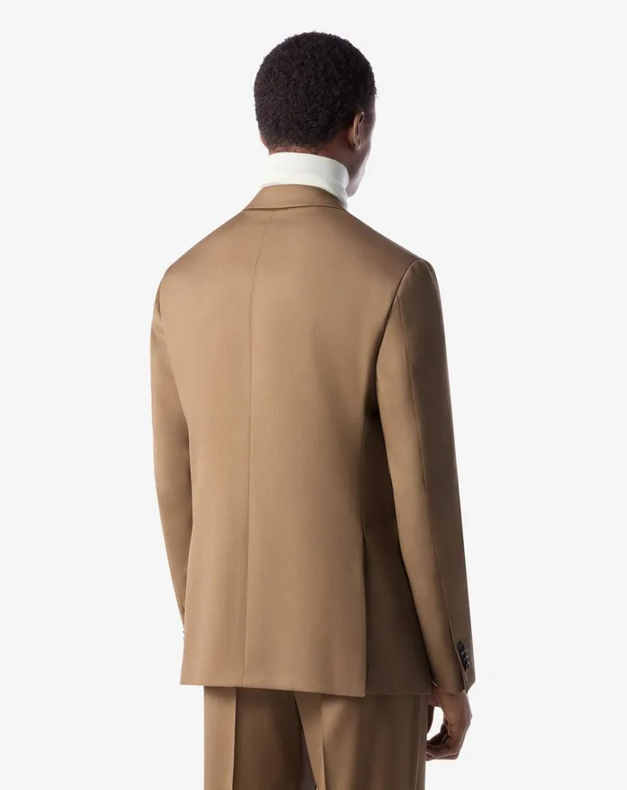 Corneliani Jackets Tobacco Brown Mohair Gabardine Jacket For Men 8211 Men