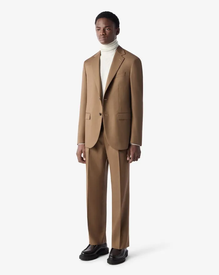 Corneliani Jackets Tobacco Brown Mohair Gabardine Jacket For Men 8211 Men