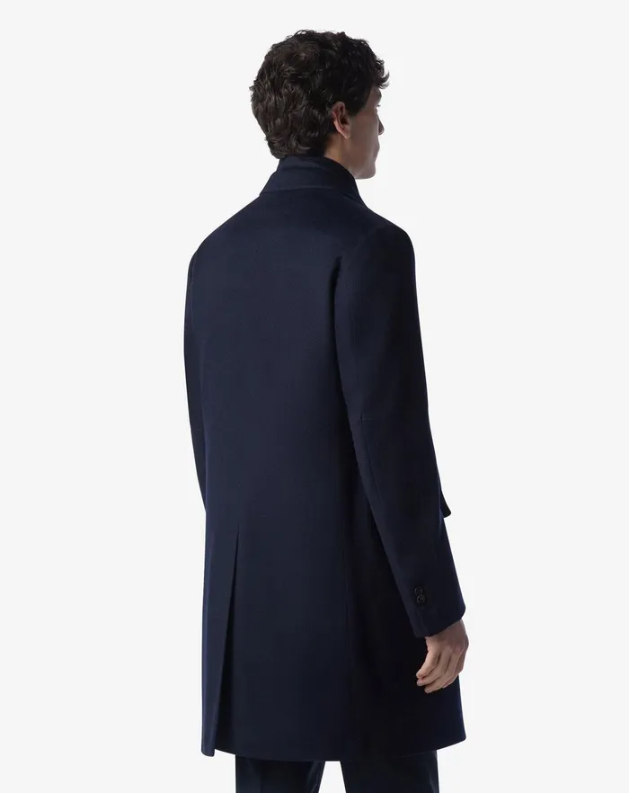 Corneliani Outerwear And Coats Navy Blue Beaver Coat In Pure Cashmere For Men 8211 Men
