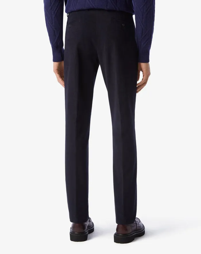 Corneliani Pants Blue Cotton Stretch Trousers For Men 8211 Men