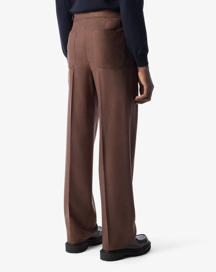 Corneliani Pants Brown Wool Flannel Trousers For Men 8211 Men