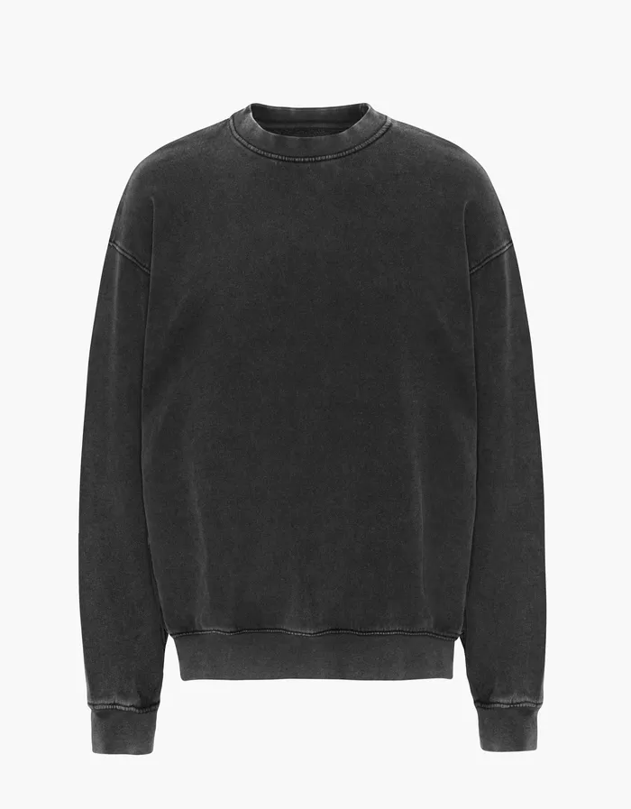 Crewneck Sweatshirts Organic Oversized Crew 8211 Faded Black Colorfulstandard Women