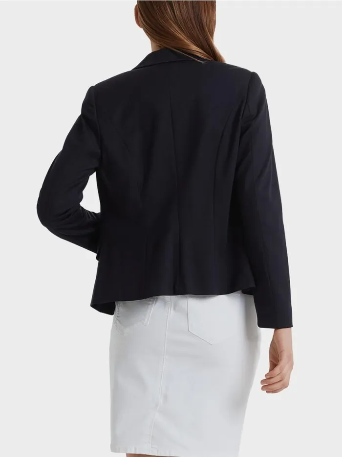 Damen Marc Cain Blazer Leichter Blazer Aus Feinem Jersey Midnight Blue
