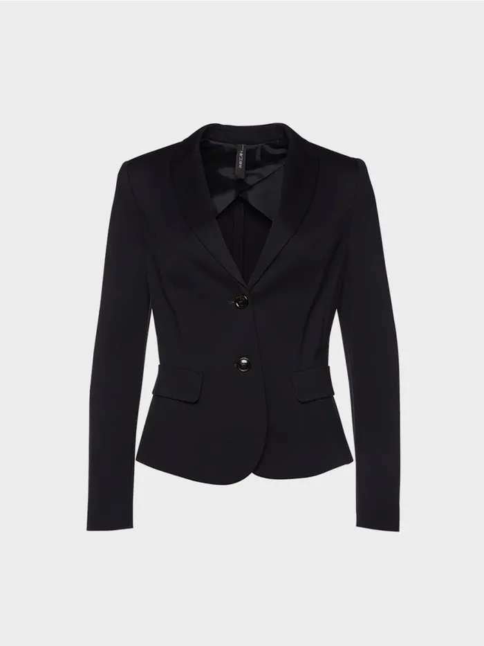 Damen Marc Cain Blazer Leichter Blazer Aus Feinem Jersey Midnight Blue