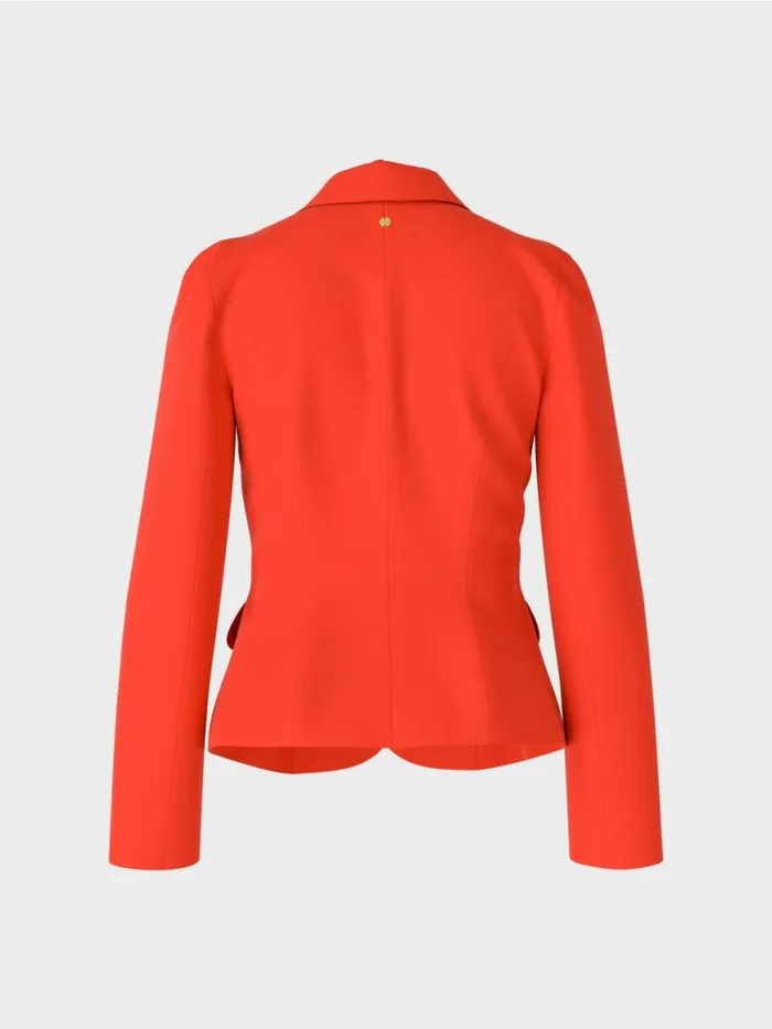 Damen Marc Cain Blazer Taillierter Blazer Mit Schmalem Revers Campari