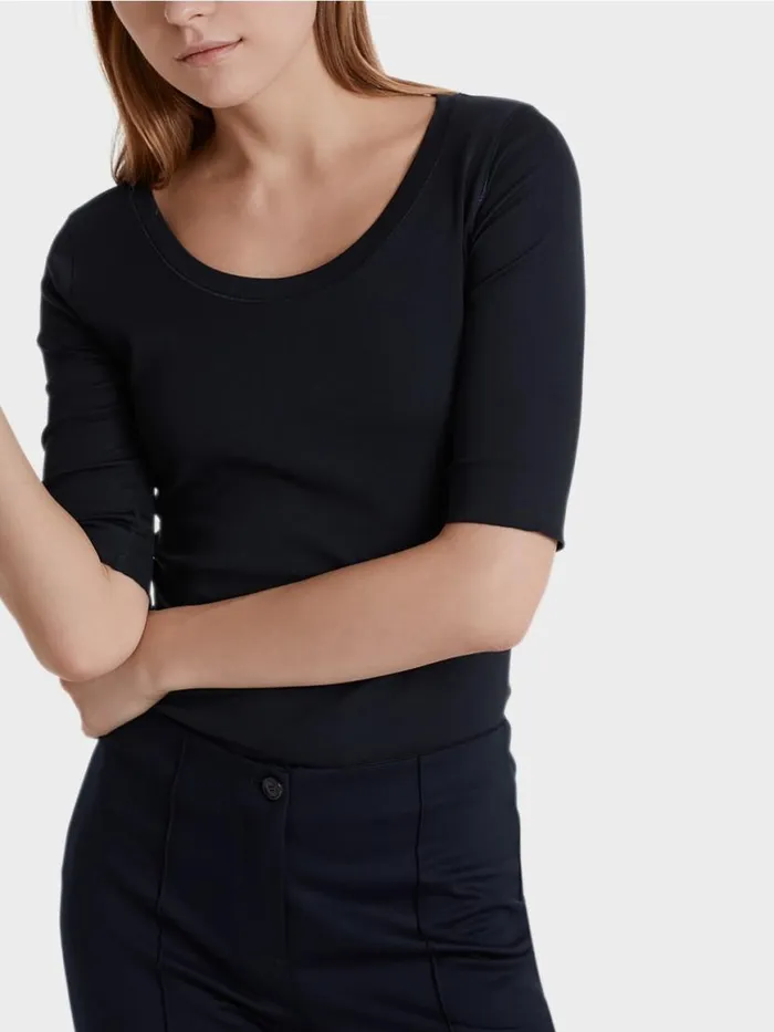 Damen Marc Cain Shirts and Tops Hochwertiges BasicShirt Midnight Blue