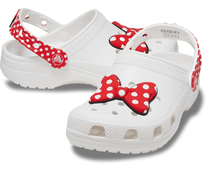 Disney Minnie Mouse Classic Clog White Red Kids Crocs Clogs