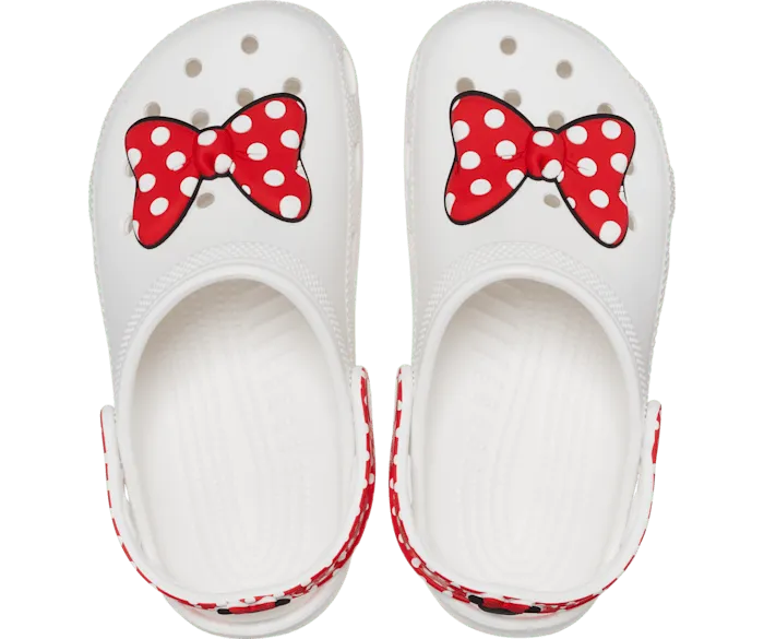 Disney Minnie Mouse Classic Clog White Red Kids Crocs Clogs