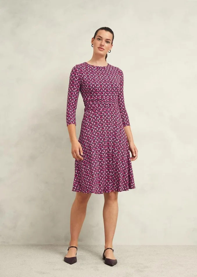 Dresses and Jumpsuits Women HOBBS Bayview Jersey Dress Pink Multi