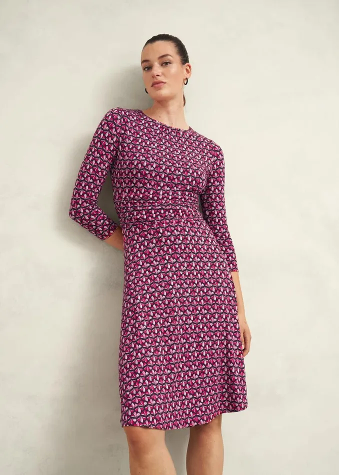 Dresses and Jumpsuits Women HOBBS Bayview Jersey Dress Pink Multi
