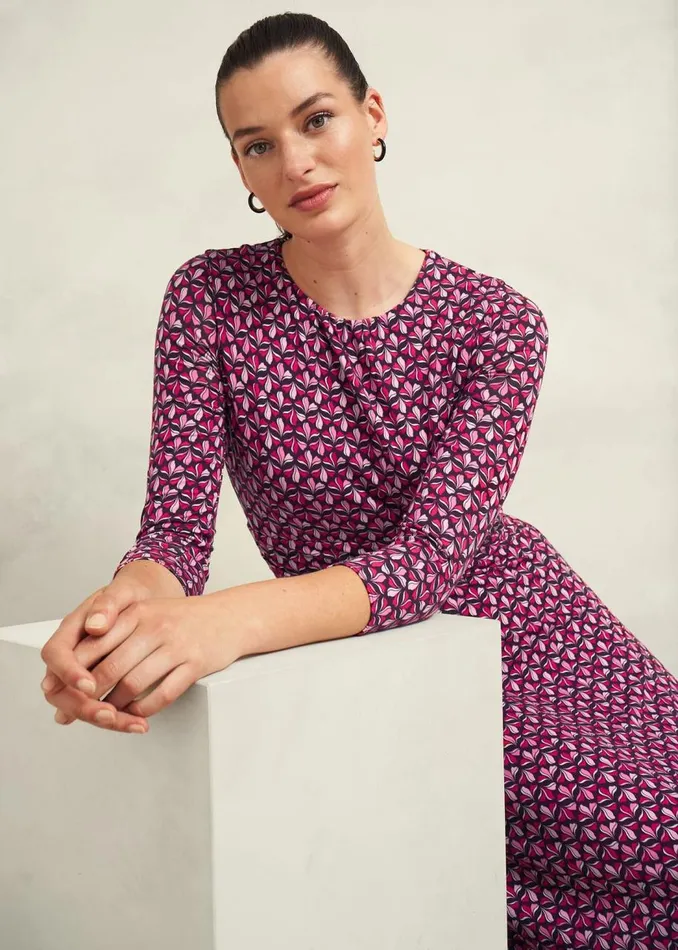 Dresses and Jumpsuits Women HOBBS Bayview Jersey Dress Pink Multi