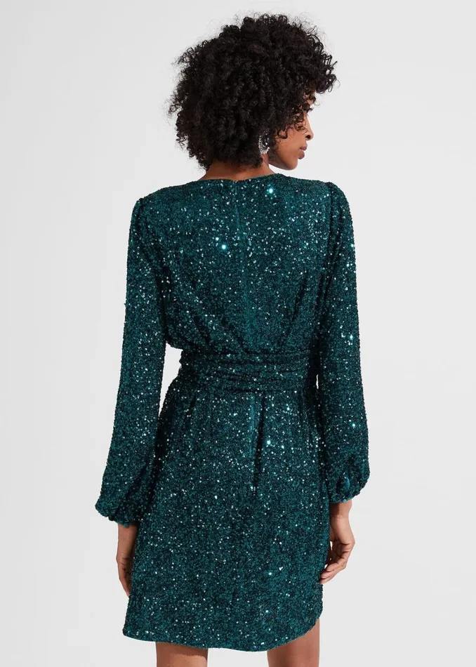 Dresses and Jumpsuits Women HOBBS Bette Sequin Dress Evergreen