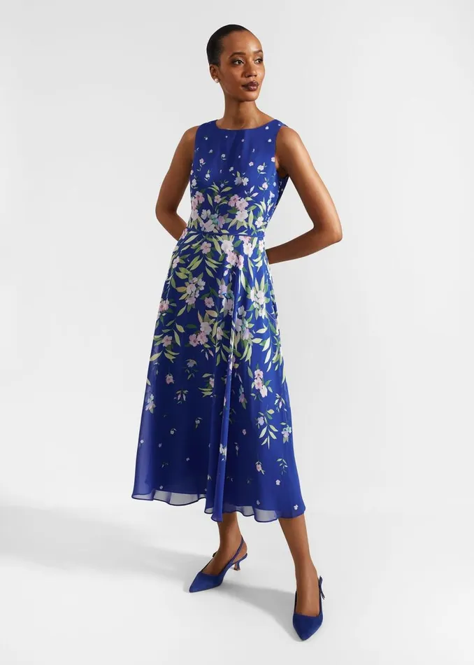 Dresses and Jumpsuits Women HOBBS Carly Floral Midi Dress Blue Multi