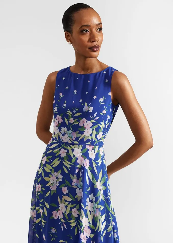 Dresses and Jumpsuits Women HOBBS Carly Floral Midi Dress Blue Multi
