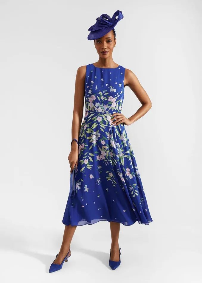 Dresses and Jumpsuits Women HOBBS Carly Floral Midi Dress Blue Multi
