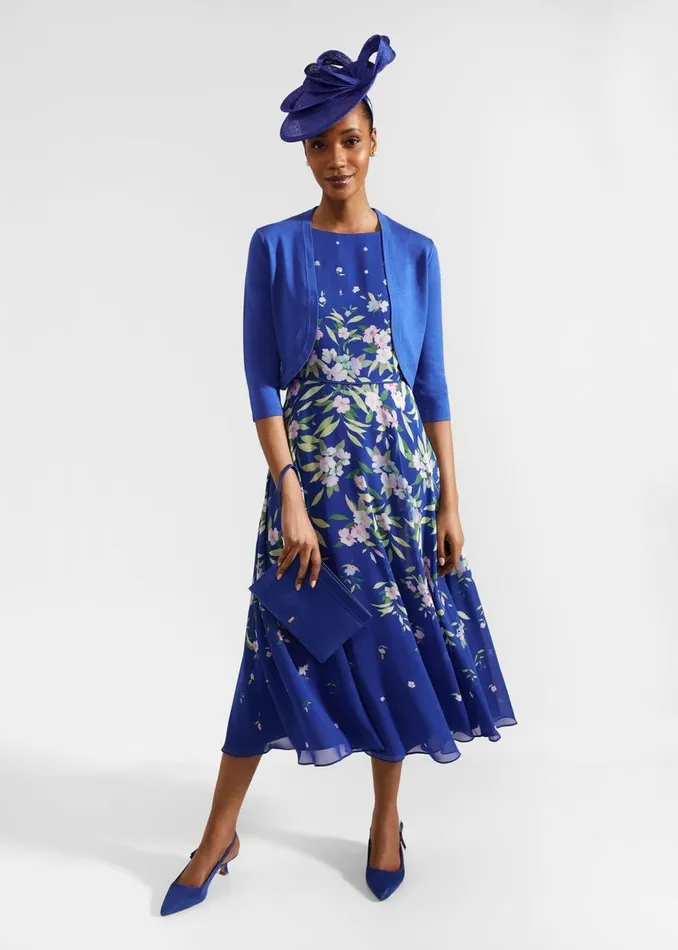 Dresses and Jumpsuits Women HOBBS Carly Floral Midi Dress Blue Multi