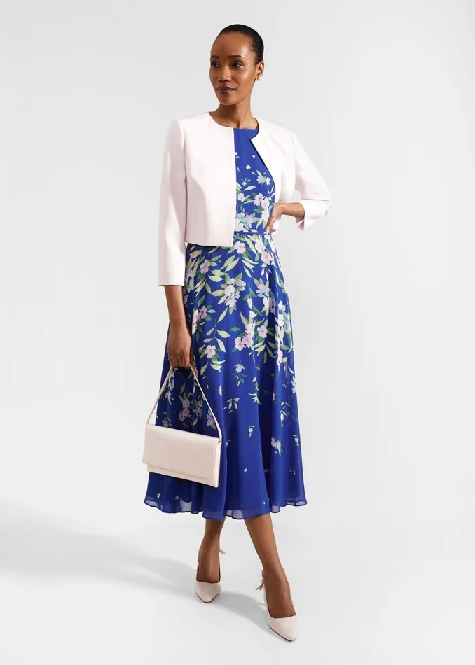 Dresses and Jumpsuits Women HOBBS Carly Floral Midi Dress Blue Multi