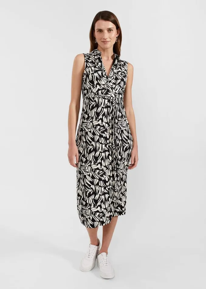 Dresses and Jumpsuits Women HOBBS Clarissa Jersey Dress Black Cream