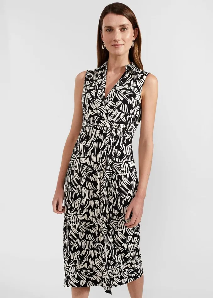 Dresses and Jumpsuits Women HOBBS Clarissa Jersey Dress Black Cream