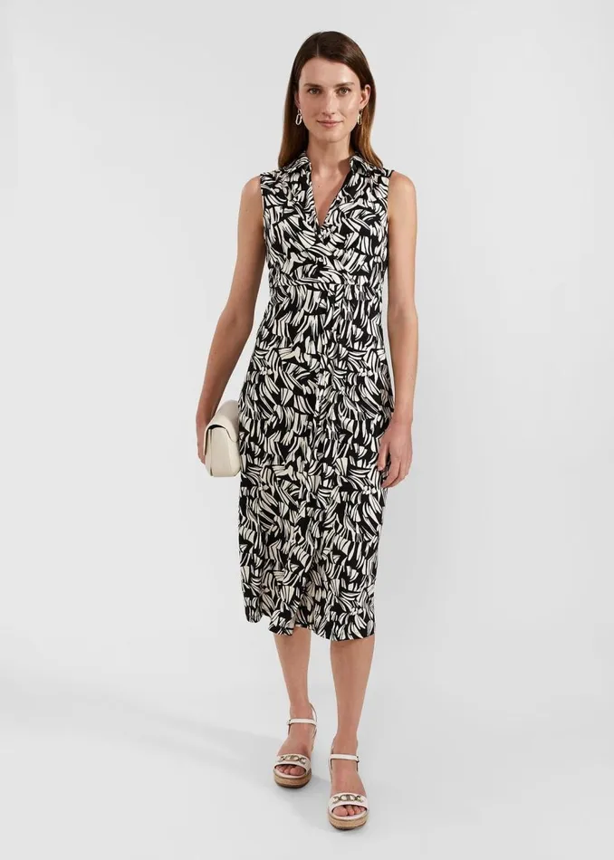 Dresses and Jumpsuits Women HOBBS Clarissa Jersey Dress Black Cream