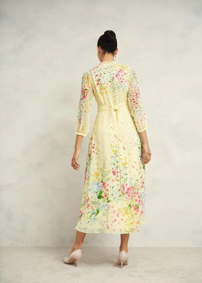 Dresses and Jumpsuits Women HOBBS Emma Silk Dress Yellow Multi