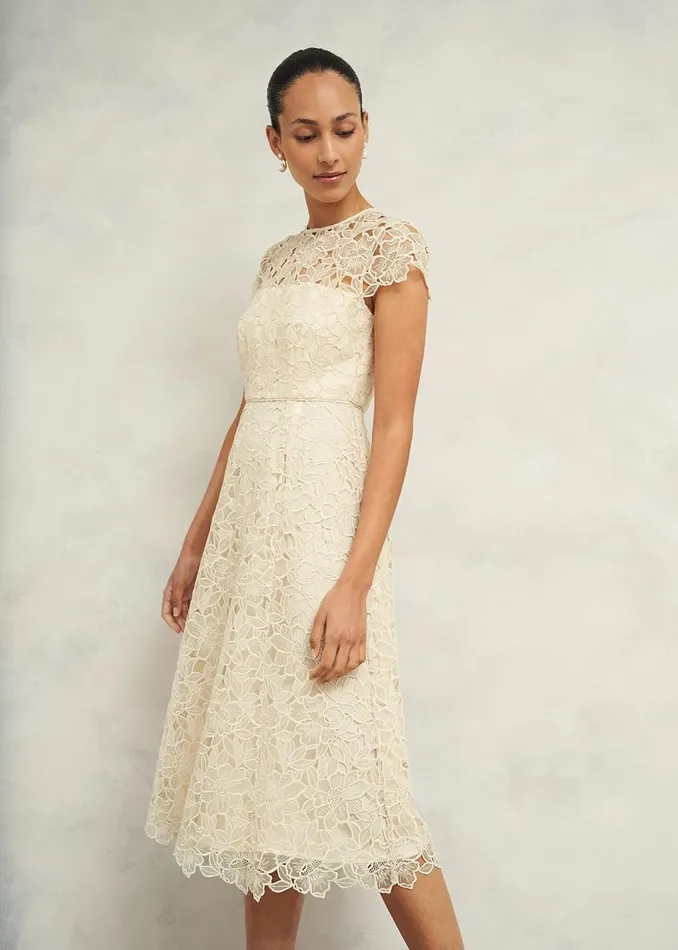 Dresses and Jumpsuits Women HOBBS Johanna Lace Dress Oyster