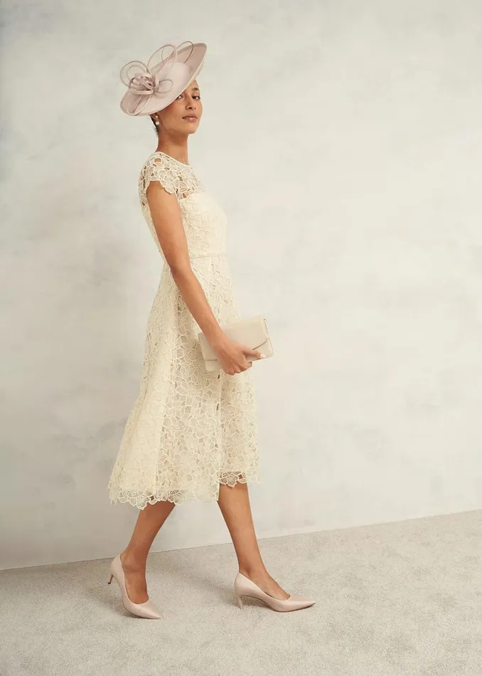 Dresses and Jumpsuits Women HOBBS Johanna Lace Dress Oyster