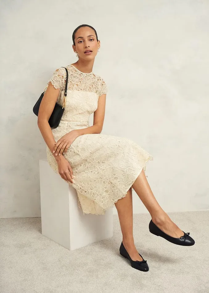 Dresses and Jumpsuits Women HOBBS Johanna Lace Dress Oyster