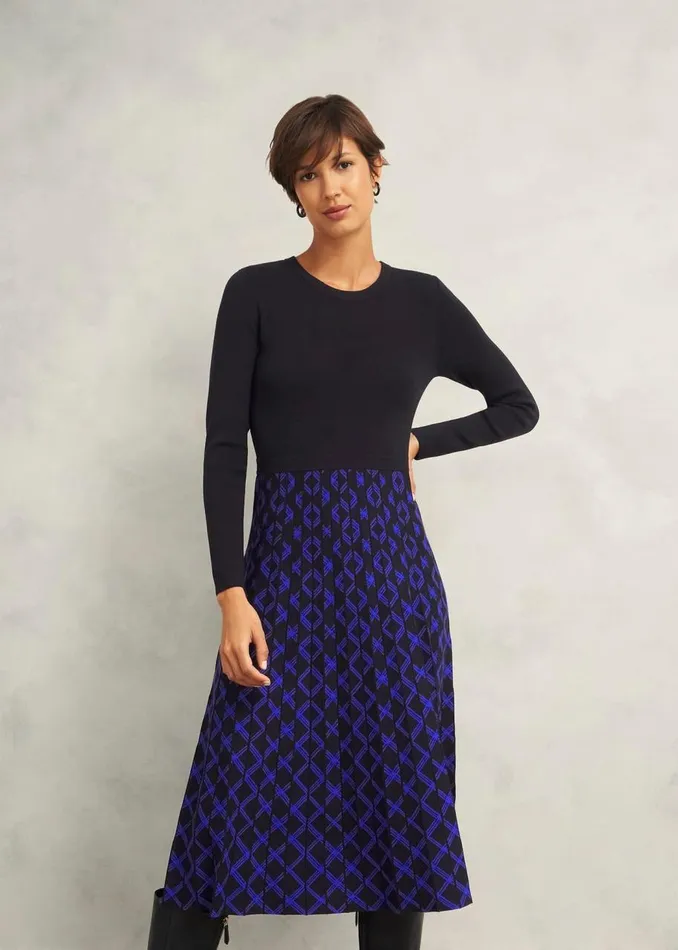 Dresses and Jumpsuits Women HOBBS Larna Knitted Dress Black Blue