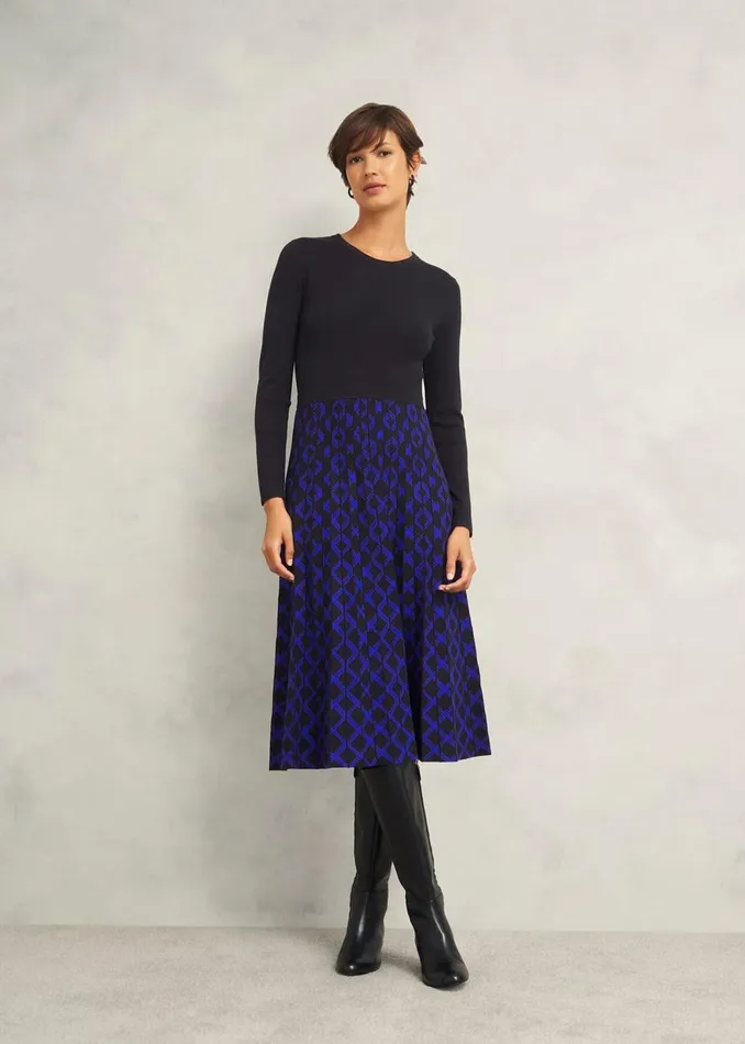 Dresses and Jumpsuits Women HOBBS Larna Knitted Dress Black Blue
