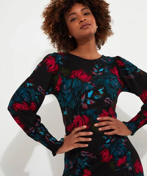 Dresses Apparel Joebrowns Larissa Floral Jersey Dress Black Dresses Apparel Joebrowns Larissa Floral Jersey Dress Black
