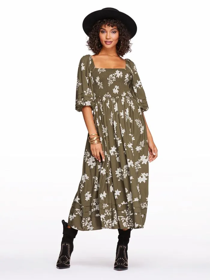 Dresses Clothing Jessica Simpson Simona Dress In Floral Fawn