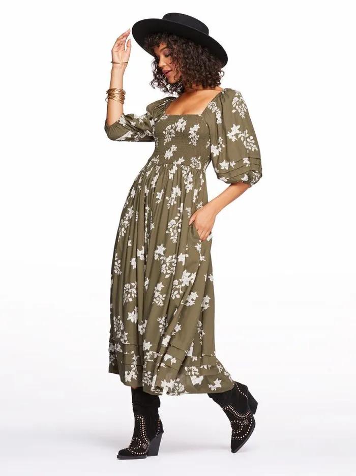 Dresses Clothing Jessica Simpson Simona Dress In Floral Fawn