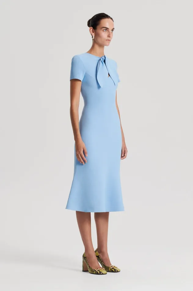 Dresses CREPE KNIT CRAVAT DRESS RIVIERA Scanlan Theodore Women