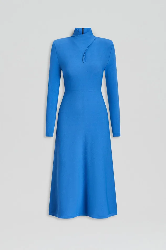 Dresses CREPE KNIT TURBAN TWIST DRESS PRUSSIANBLUE 8211 Scanlan Theodore Women