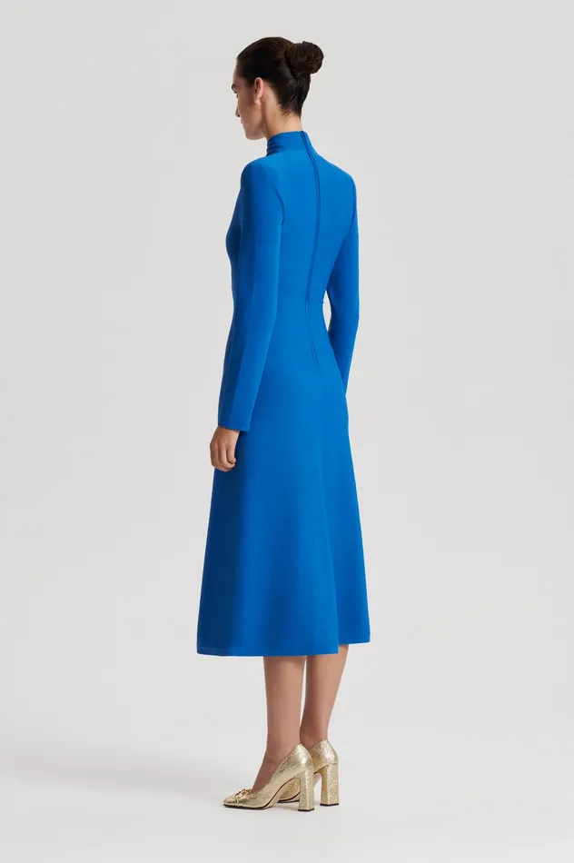 Dresses CREPE KNIT TURBAN TWIST DRESS PRUSSIANBLUE 8211 Scanlan Theodore Women