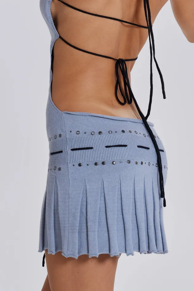 Dresses Jaded London Women Shop Sienna Knitted Studded Tie Mini Dress
