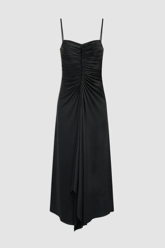 Dresses Women Halston Nadine Dress In Sheer Jersey Black