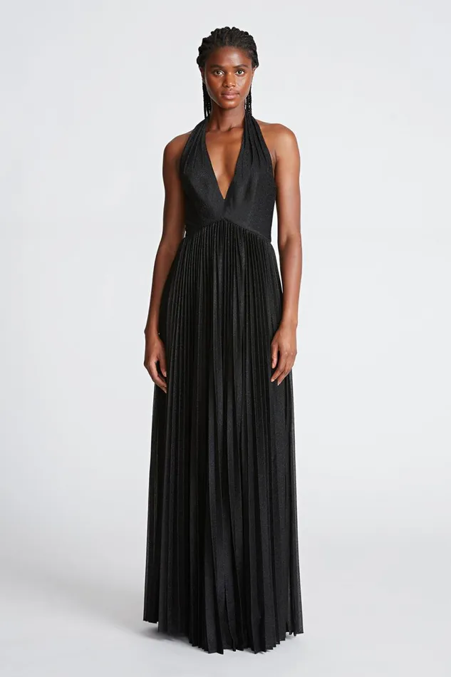 Dresses Women Halston Tiffany Gown In Shimmer Jersey Black