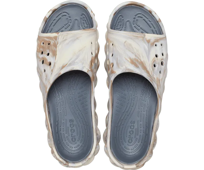 Echo Marbled Slide Bone Multi Men Crocs Slides
