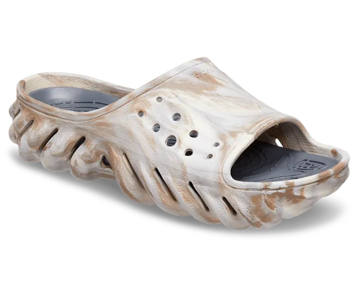 Echo Marbled Slide Bone Multi Men Crocs Slides