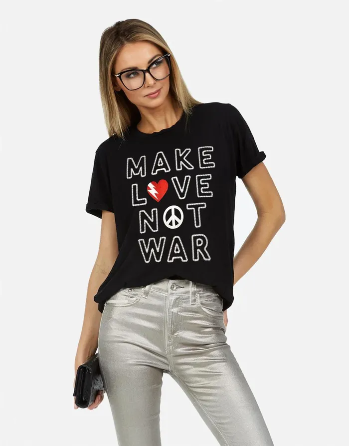 Edda X Make Love Not War White Women039s Lauren Moshi Short Sleeve