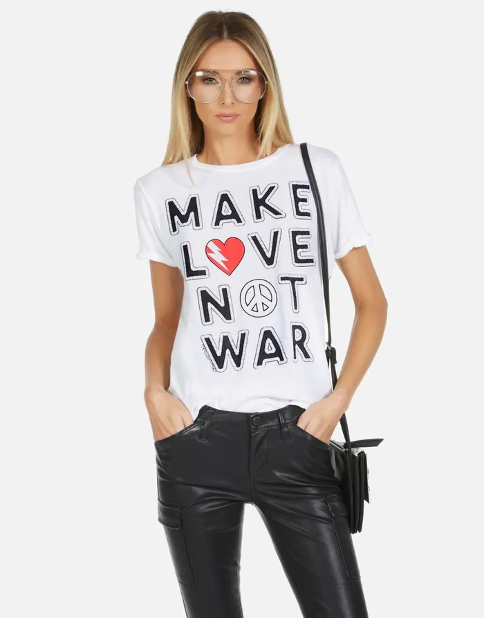 Edda X Make Love Not War White Women039s Lauren Moshi Short Sleeve